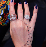 Daiiibabyyy Modern cz link chain Finger Bracelets & Bangles Luxury Slave Hand Link Chain Bracelet For Women Bohemia Boho Jewelry