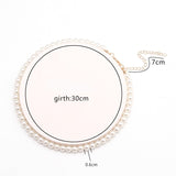 Daiiibabyyy White Pearl Beaded Choker Necklace for Women Elegant Wedding Girl Female Collar Chains Bead Necklace Trendy Jewelry