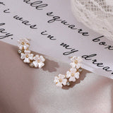 South Korean women sweet gentle temperament and character flower earrings stud earrings daiiibabyyy
