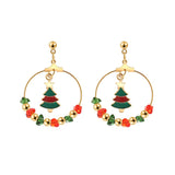 2022 New Christmas Earrings Crystal Snowman Creative Christmas Tree Drop Earrings For Women Girl Party Accessories Jewelry Gifts daiiibabyyy