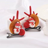 2021 New Christmas Antler Hair Clips For Women Girls Gift Cute Hair Accessories Party Festival Gifts Cartoon Santa Christmas Hat daiiibabyyy