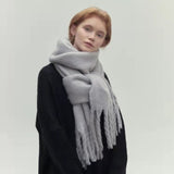 230X45CM Comes with A Warm Atmosphere Scarves Winter Solid Color Cashmere Natural Scarves Women Soft Waxy Warm Long Scarves daiiibabyyy