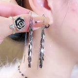 Fashion Wheat Ears Drop Long Hanging Earrings for Women Elegant Girl  Tree Leaf Tassel Earring Stylish Jewelry Personality Gift daiiibabyyy
