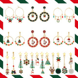 2022 New Christmas Earrings Crystal Snowman Creative Christmas Tree Drop Earrings For Women Girl Party Accessories Jewelry Gifts daiiibabyyy