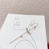 MENGJIQIAO New Design Fashion Metal Rinestone Piercing Stud Earrings For Women Girls Geometric Ear Hook Bijoux Brincos Jewelry daiiibabyyy