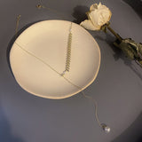 Women Necklace Pearl Pendant Necklace for Women Wheat Ears Clavicle Chain Fashion Jewelry Accessories Wholesale daiiibabyyy