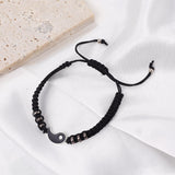 New Tai Chi Yin Yang Couple Bracelets Alloy Pendant Adjustable Braid Chain Bracelet Necklace Matching Lover Bracelets Necklaces daiiibabyyy