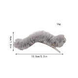 Winter Korean Elegant Plush Duckbill Clips Hair Accessories Solid Color Hair Clips Temperament  Hair Clip Plush Duckbill Clips daiiibabyyy