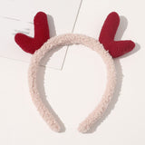 Autumn Winter Fleece Head Hoop For Women Children Cartoon Antlers Hair Hoop Fashion Xmas Hair Accessories Plush Simple Headband daiiibabyyy