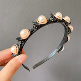 Alice Pearls Elegant Hairbands Men Women Sports Headband Double Bangs Hairstyle Make Up Hairpins Fashion Hair Accessories daiiibabyyy