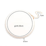 Daiiibabyyy White Pearl Beaded Choker Necklace for Women Elegant Wedding Girl Female Collar Chains Bead Necklace Trendy Jewelry