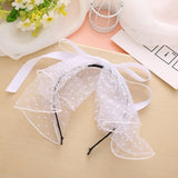 Korea Handmade Black Lace Bow Headbands For Women Sweet Hair Bow-knot Hairbands Stylish Solid Head Band Gift Hair accessories daiiibabyyy