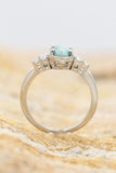 Elegant Women Engagement Rings Set Silver Color  Metal Inlaid Zircon Natural Stone Wedding Ring for Women Bridal Fashion Jewelry daiiibabyyy