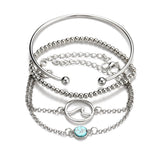 New Trendy Statement Metal Bracelet for Women Punk Retro Chain Geometric Multi-layer Wild Girl Party Gifts Banquet Accessories daiiibabyyy
