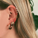 Lost Lady New Fashion Hoop Earrings Butterfly Ring-Shaped Ladies Earrings Jewelry Wholesale Direct Sales daiiibabyyy
