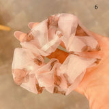Women Girls Cute Bear Hair Ties Fresh Colored Large Intestine Hair Rope Korean Style Sweet Flower Head Fashion Hair Accessories daiiibabyyy