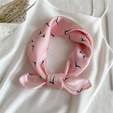50x50cm Square Silk Hair Scarf Women Headband Fashion Print Neck Scarfs Office Hair Band Hand Kerchief Female Bandana daiiibabyyy