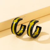 Lost Lady New Fashion C-shaped Women's Earrings Same Paragraph Acrylic Earrings Jewelry Wholesale daiiibabyyy