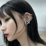 Daiiibabyyy Punk Gothic Rose Flower Ear Cuff Earrings For Women Personality New Jewelry Vintage Earings Wholesale