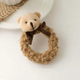 Girls Women Korea Cartoon Rabbit Scrunchie Ponytail Holder Hair Rope Fashion Hair Accessories INS Sweet Plush Hair Ring daiiibabyyy