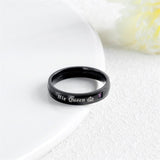 The New Crown Queen Titanium Steel Ring For Men 2021 Fashion Trend Black Couple Ring Punk Style Cool Boy Gift Party daiiibabyyy