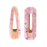 New 2PCS/Set Vintage Leopard Acetate Geometric Hair Clips For Women Girls Headband Fashion Hairpins Barrettes Hair Accessories daiiibabyyy