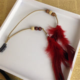 New Women Girls Headdress Hair Ornaments Bb Clip Feathers Indian Style Feather Hair Tassel Hair Piece Accessories Barrettes daiiibabyyy
