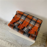 Fashion Women Long Shawl Winter Women Oil Painting Scarf British Retro Plaid Cashmere Scarf Warm Luxury Winter Women Scarves daiiibabyyy