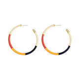 Lost Lady NEW Fashion Big Hoop Huggies Earrings Gorgeous Multicolor Women's Punk Oversized Circle Earring Jewellery Party Gifts daiiibabyyy