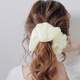 Daiiibabyyy New Net Yarn Hair Scrunchie Solid Color Hair Ties for Women Elastic Hair Ring Girl Ponytail Holder Smooth Hair Accessories