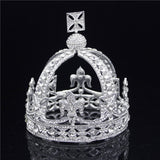 Daiiibabyyy Royal Queen King Tiaras Crown Men Round Diadem Bridal Tiaras and Crowns Headdress Prom Wedding Hair Jewelry Party Ornament Male