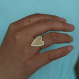 Daiiibabyyy resizable open heart ring custom engrave name Initial trend fashion heart design rings