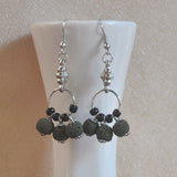 Natural Lava Stone Beads Long Earrings for Women Wholesale Beautiful Women Earrings  Silver Color Hanging Pendientes brincos daiiibabyyy