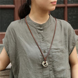Genuine Leather Necklace for Men Women Vintage Jewelry Chokers Adustable Rope Chain statement necklaces & pendants Alloy Hotsale daiiibabyyy