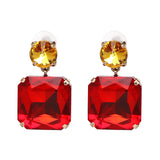 Daiiibabyyy Good Quality Fashion Drop Earrings Geometric Statement Crystal Earrings For Women Wedding Jewelry daiiibabyyy