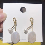 New Earrings Geometric Simulated Pearl Jewelry boucle d'oreille femme 2022 Gold Color Metal kolczyki pendientes For Women daiiibabyyy