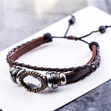 Wholesale Punk Leather Bracelets for Women Men Jewelry pulseira masculina pulseira feminina erkek bileklik bracelet men femme daiiibabyyy