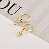 New Simple Personality Metal Earring For Women Crystal Geometric Lightning Dangle Earrings  Trendy Party Jewelry Accessories daiiibabyyy