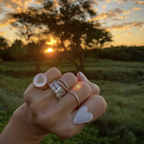 Daiiibabyyy resizable open heart ring custom engrave name Initial trend fashion heart design rings