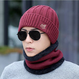 2022  Men Winter hat and Ring Scarf Set Two-Piece Thicken Winter Warm Set Female Hats Scarves Men Unisex Skullies Beanie daiiibabyyy