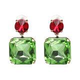 Daiiibabyyy Good Quality Fashion Drop Earrings Geometric Statement Crystal Earrings For Women Wedding Jewelry