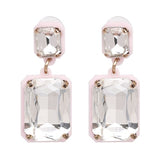 Daiiibabyyy Good Quality Fashion Drop Earrings Geometric Statement Crystal Earrings For Women Wedding Jewelry daiiibabyyy