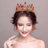 Baroque King Princess Bridal Wedding Crown Bride Big Crystal Gold Tiaras and Crowns Birthday Pageant Quinceanera Crowns daiiibabyyy