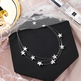 2022 Korean New Trendy Choker Necklace For Women Cute Star Multi Layer Short Collares Costume Jewelry Fashion Kolye daiiibabyyy