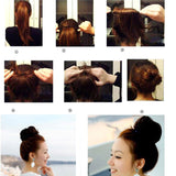 Daiiibabyyy Women Hair Accessories Magic Hair Bun Maker Hairstyle Braiders Styling Tools Girls Hair Accessories Ponytail DIY Braiding Tools