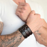 Genuine Leather Bracelet for Men women Jewelry bijoux Wristband Leather Wide Bracelets Rock Punk Men Woman Leather Bracelet daiiibabyyy