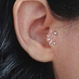 Single Earring Unique New Alloy Branch Tragus Piercing Earring For Women Non Piercing Clip Earring 2021 Also Can Be Nose Ring