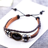 Wholesale Punk Leather Bracelets for Women Men Jewelry pulseira masculina pulseira feminina erkek bileklik bracelet men femme daiiibabyyy