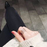 Daiiibabyyy Fashion Jewelry Multi Layers Rings For Women Personality Big Statement Open Ring Adjustable Bijoux