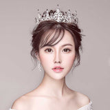 Baroque King Princess Bridal Wedding Crown Bride Big Crystal Gold Tiaras and Crowns Birthday Pageant Quinceanera Crowns daiiibabyyy